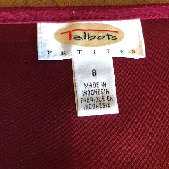 TALBOTS Petites 8P Red Sleeveless Jumper Dress - Picture 2 of 8